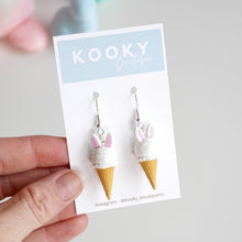 Load image into Gallery viewer, Bunny Ice Cream Earrings