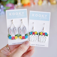 Load image into Gallery viewer, Flower Bunny Earrings