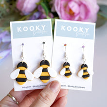 Load image into Gallery viewer, Bees and Beehive Earrings