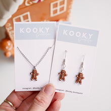 Load image into Gallery viewer, Classic Gingerbread Man Earrings, Necklace, Hair Clips