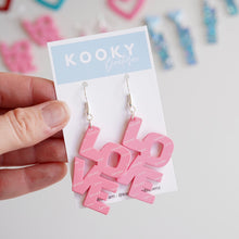 Load image into Gallery viewer, Acrylic Valentines Earrings