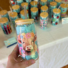 Load image into Gallery viewer, Glass Cup - Highland Cow