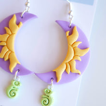 Load image into Gallery viewer, Rapunzel Sunflower Earrings