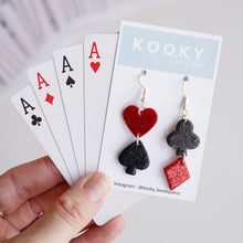 Load image into Gallery viewer, Card Suit Earrings
