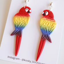 Load image into Gallery viewer, Rainbow Parrot Earrings