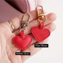Load image into Gallery viewer, Clay Leather Heart Bag Charm