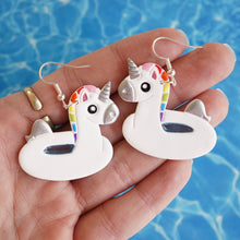 Load image into Gallery viewer, Unicorn Pool Floatie Earrings