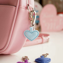 Load image into Gallery viewer, Clay Leather Heart Bag Charm