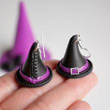 Load image into Gallery viewer, 3D Witch Hat Earrings