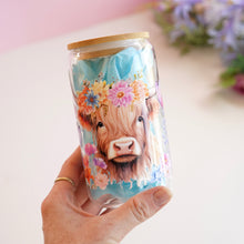 Load image into Gallery viewer, Glass Cup - Highland Cow