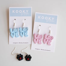 Load image into Gallery viewer, LOVE Paw Print Earrings