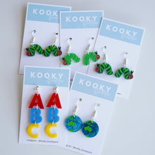 Load image into Gallery viewer, World Globe Acrylic Earrings