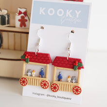 Load image into Gallery viewer, Christmas Cart Earrings