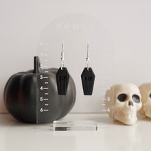Load image into Gallery viewer, Coffin & Skull Earrings