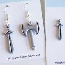 Load image into Gallery viewer, Sword & Axe Earrings