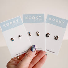 Load image into Gallery viewer, Silver Space Studs