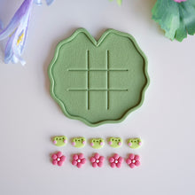 Load image into Gallery viewer, Tic Tac Toe Board Game - Wood Log, Lily Pad & Koi Pond