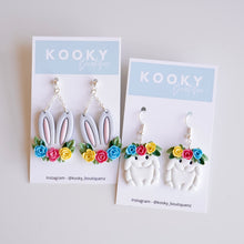Load image into Gallery viewer, Flower Bunny Earrings