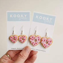 Load image into Gallery viewer, Heart Donut Earrings