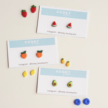 Load image into Gallery viewer, Summer Fruit Stud Earrings