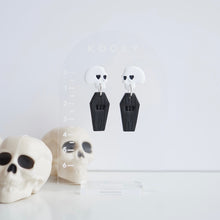 Load image into Gallery viewer, Coffin & Skull Earrings