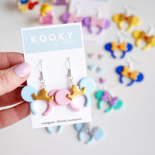 Load image into Gallery viewer, Princess Mouse Ear Earrings