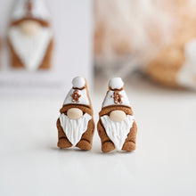 Load image into Gallery viewer, Gingerbread Man Gnome Earrings