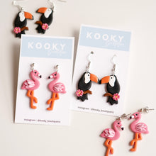 Load image into Gallery viewer, Flamingo & Toucan Earrings