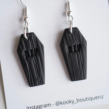 Load image into Gallery viewer, Coffin & Skull Earrings
