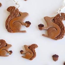 Load image into Gallery viewer, Squirrel & Acorn Earrings