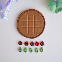 Load image into Gallery viewer, Tic Tac Toe Board Game - Wood Log, Lily Pad & Koi Pond