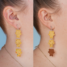 Load image into Gallery viewer, 3 Drop Tiny Teddy Earrings