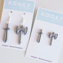 Load image into Gallery viewer, Sword & Axe Earrings