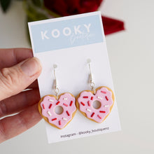 Load image into Gallery viewer, Heart Donut Earrings