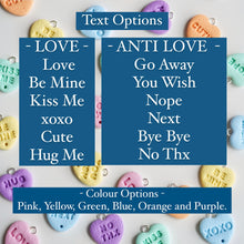 Load image into Gallery viewer, Conversation Heart Earrings - Single Hanging