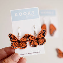 Load image into Gallery viewer, Monarch Butterfly Earrings