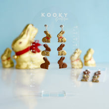 Load image into Gallery viewer, Gold Chocolate Bunny Earrings