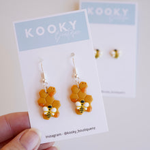 Load image into Gallery viewer, Honey Bee Earrings