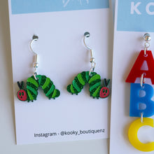 Load image into Gallery viewer, Hungry Caterpillar Acrylic Earrings