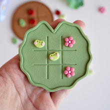 Load image into Gallery viewer, Tic Tac Toe Board Game - Wood Log, Lily Pad & Koi Pond