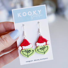 Load image into Gallery viewer, Grinch Earrings