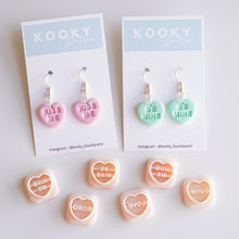 Load image into Gallery viewer, Conversation Heart Earrings - Single Hanging
