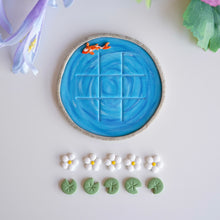 Load image into Gallery viewer, Tic Tac Toe Board Game - Wood Log, Lily Pad & Koi Pond