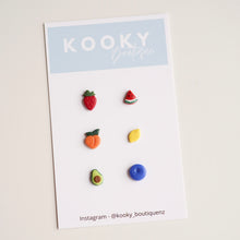 Load image into Gallery viewer, Summer Fruit Stud Earrings