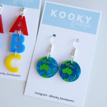 Load image into Gallery viewer, World Globe Acrylic Earrings