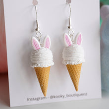 Load image into Gallery viewer, Bunny Ice Cream Earrings