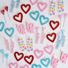 Load image into Gallery viewer, Acrylic Valentines Earrings