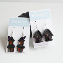 Load image into Gallery viewer, 2D Haunted House Earrings