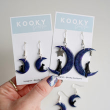 Load image into Gallery viewer, Moon Cat & Dog Earrings