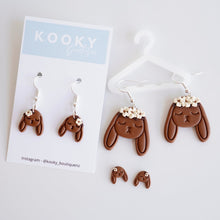 Load image into Gallery viewer, Triple Chocolate Bunny Earrings